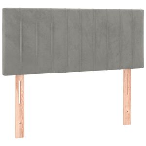 vidaXL Hoofdbord 80x5x78/88 cm fluweel lichtgrijs