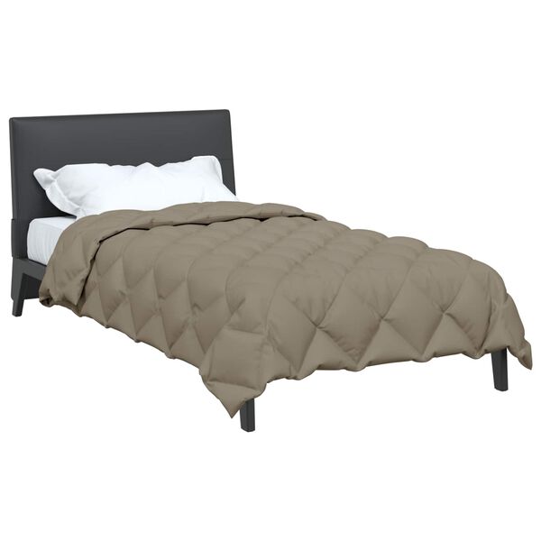 vidaXL Winter Dekbed Lichtgrijs 155 x 220 cm Microfiber