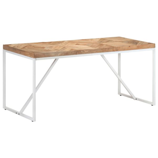vidaXL Eettafel 160x70x76 cm massief acaciahout en mangohout