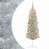 vidaXL Smalle kunstkerstboom met kerstballen 150 cm 150 LED's Warmwit