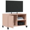 vidaXL Tv-meubel 68x39x43,5 cm staal roze