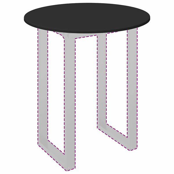 vidaXL Tafelblad Zwart 70 x 70 x 1,5 cm Bewerkt hout