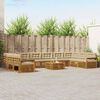 vidaXL Sofa-Sets 11 pcs Natuurlijk en Beige Massief Acaciahout