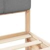 vidaXL Bedframe met Gevoerd Hoofdgedeelte Lichtgrijs 75 x 190 cm