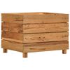 vidaXL Plantenbak verhoogd 50x40x38 cm gerecycled teakhout en staal