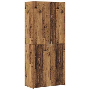 vidaXL Hoge kast 2 pcs Oudhout 80 x 42 x 185 cm