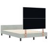 vidaXL Boxspringbed met hoofdeinde Lichtgrijs 120 x 190 cm Fluweel