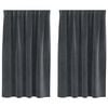 vidaXL Verduisterende gordijnen 2 st Lichtgrijs 140 x 140 cm fluweel