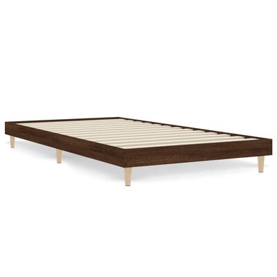 vidaXL Bedframe zonder matras bewerkt hout bruin eikenkleur 90x200 cm