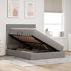 vidaXL Opbergbed met LED met matras Taupe 140 x 200 cm Polyester