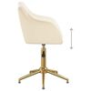 vidaXL Eetkamerstoelen draaibaar 4 st fluweel cr&egrave;mekleurig