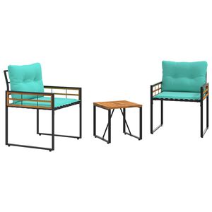 vidaXL Buitenmeubelset 3 st Turquoise