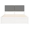 vidaXL Bedframe met Gevoerd Hoofdgedeelte Taupe 90 x 190 cm