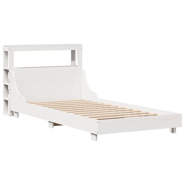 vidaXL Bedframe zonder matras massief grenenhout wit 90x190 cm