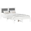 vidaXL Bedframe Lichtgrijs 135 x 190 cm Massief grenenhout