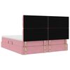 vidaXL Opbergbed met LED met matras met LED Roze 160 x 200 cm Fluweel