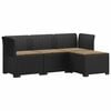 vidaXL 4-Persoons Tuinbank met Kussens Rieten Look PP Antraciet