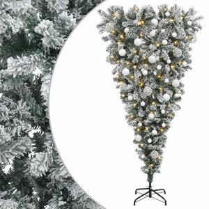 vidaXL Ondersteboven Kunstmatige Gehingde Kerstboom 150 cm 150 LED's