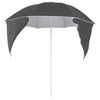 vidaXL Strandparasol met zijwanden 215 cm antracietkleurig