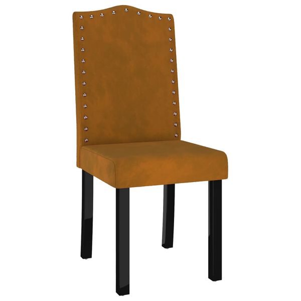 vidaXL Eetkamerstoelen 6 st fluweel bruin