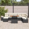 vidaXL Tuin Sofa Set met kussen 8 pcs Zwart en Cr&egrave;me