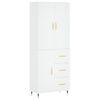 vidaXL Hoge kast 69,5x34x180 cm bewerkt hout wit