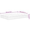 vidaXL Pocketveringmatras middelhard-hard 140x190 cm