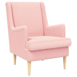 vidaXL Fauteuil Roze Boucl&eacute;