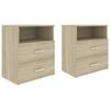 vidaXL Nachtkastjes 2 st 50x32x60 cm sonoma eikenkleurig