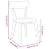 vidaXL Eetkamerstoelen 2 st massief hout rubber wit