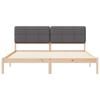 vidaXL Bedframe met Gevoerd Hoofdgedeelte Donkergrijs 200 x 200 cm
