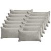 vidaXL Kussensloop 12 st HOUTEN Lichtgrijs 40 x 80 cm Chenille Stof
