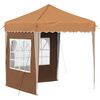 vidaXL Pop-up partytent 195 x 195 x 245 cm Beige Oxford Stof