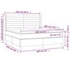 vidaXL Boxspring met matras en LED fluweel lichtgrijs 160x200 cm