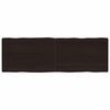 vidaXL Tafelblad natuurlijke rand 180x60x(2-6)cm eikenhout donkerbruin