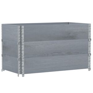 vidaXL Plantenbak 100x50 cm massief grenenhout grijs