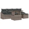 vidaXL Tuin Sofa Set 6 st Grijs poly rattan
