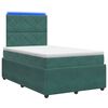 vidaXL LED Boxspring Bed met Matras Donkergroen 120 x 190 cm Fluweel
