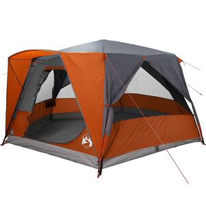 vidaXL Cabine Tent 7-Persoons 7-persoons Grijs en Oranje