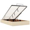 vidaXL Ottoman bed met matras 120x200cm stof cr&egrave;mekleurig