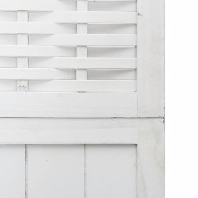 vidaXL Kamerscherm met 3 panelen massief paulowniahout wit