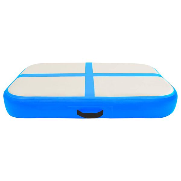 vidaXL Gymnastiekmat met pomp opblaasbaar 60x100x10 cm PVC blauw