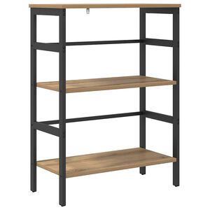 vidaXL Boekenkast 2-laags 60 x 29,5 x 81 cm Bewerkt hout Artisan Eiken