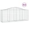 vidaXL Schanskorven 13 st gewelfd 200x50x80/100 cm ijzer