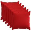 vidaXL Kussensloop 6 st HOUTEN Rood 55 x 55 cm Faux Linnen