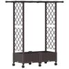 vidaXL Verhoogd Bed met Trellis en Dak Bruin 122,5 x 40 x 127 cm PP