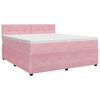 vidaXL Boxspringbed met matras Roze 140 x 190 cm Fluweel