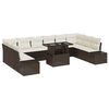 vidaXL Tuin Sofa Set 11 st Bruin poly rattan