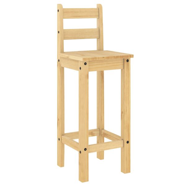 vidaXL Barstoelen 2 st massief grenenhout