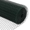 vidaXL Afrasteringspaal Groen 10 x 1,5 m (13 mm gaas) Staal en PVC